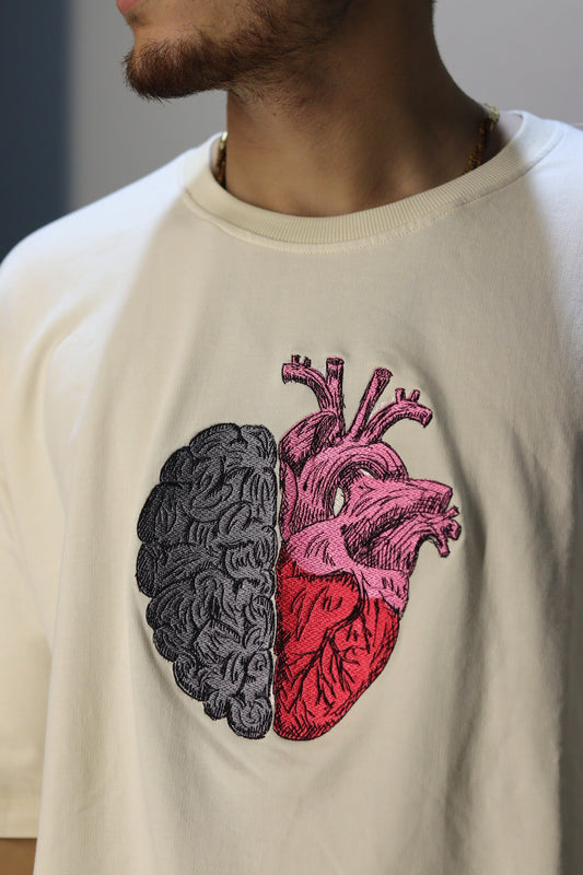 Mind & Heart Balance Oversized T-Shirt – Embroidered Drop