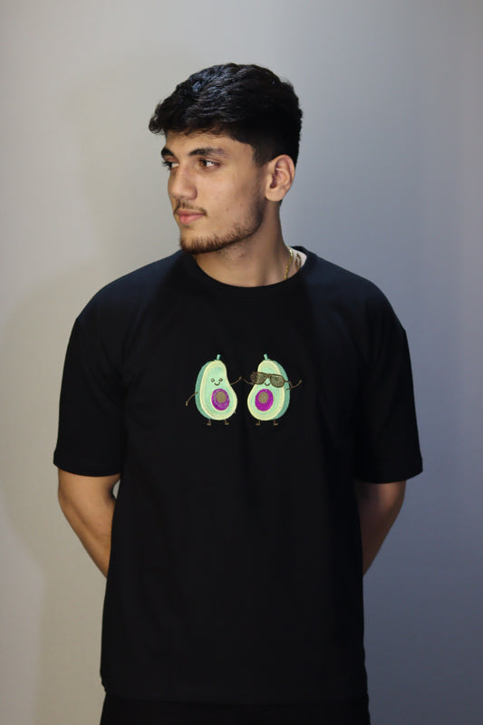 Avocado Duo Oversized T-Shirt – Embroidered Drop