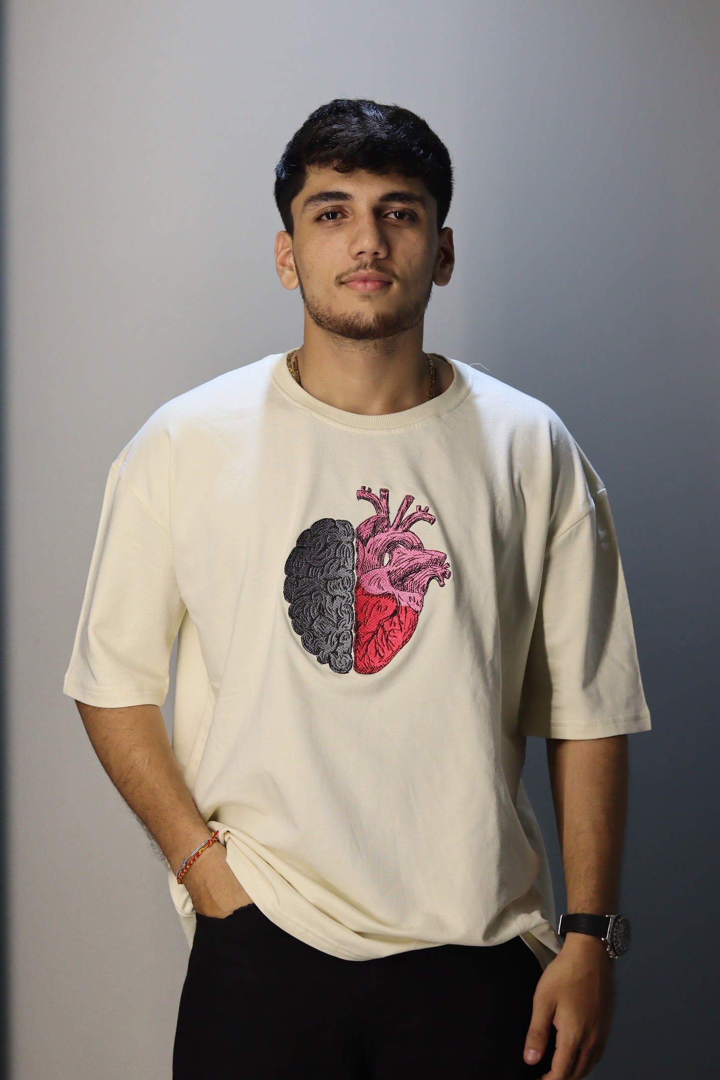 Mind & Heart Balance Oversized T-Shirt – Embroidered Drop