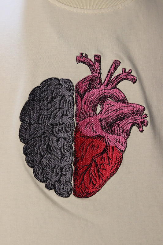 Mind & Heart Balance Oversized T-Shirt – Embroidered Drop
